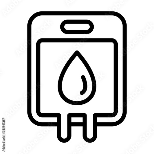 Blood Bag Outline Icon