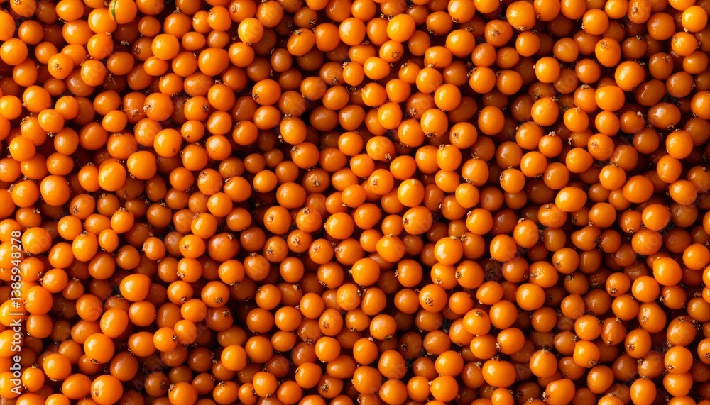 Close-up of many small orange berries Close-up of many small orange berries