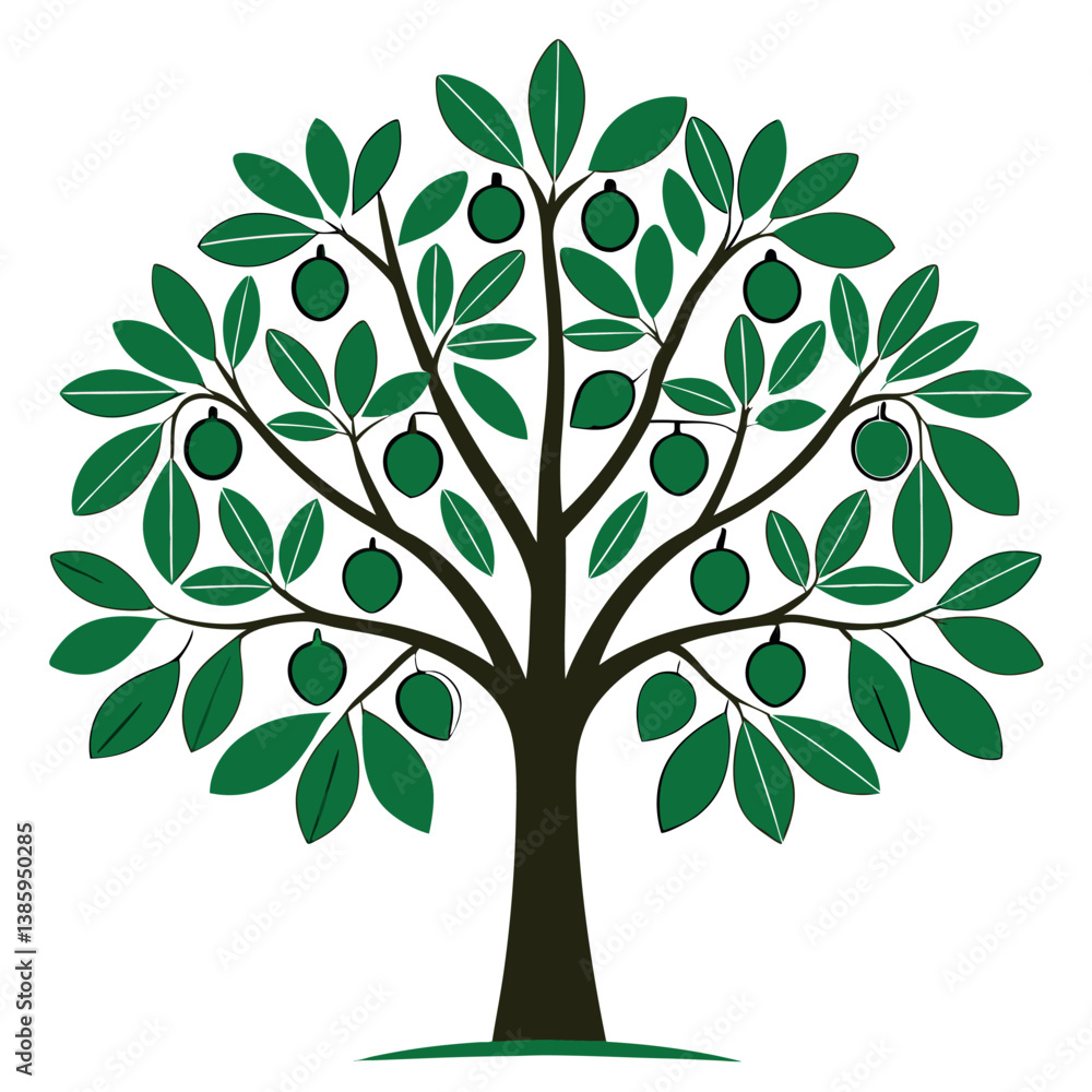 Obraz premium Fig-tree-illustration-vector-design 