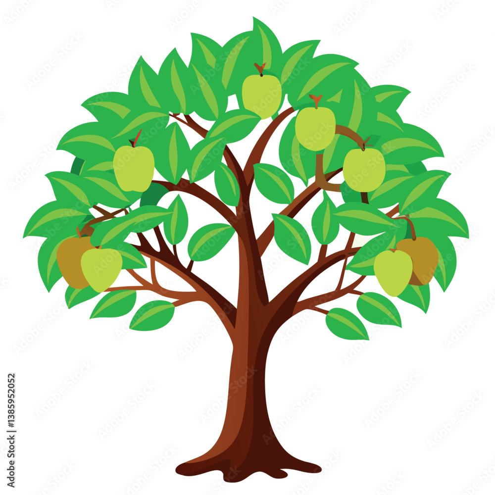 Obraz premium Guava-tree-illustration-vector-design