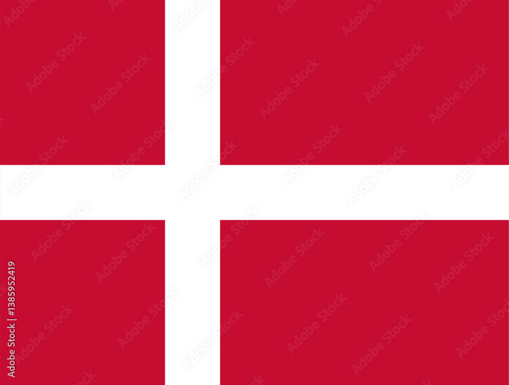 Vector flag of Denmark, a Scandinavian country in Northern Europe. Accurate dimensions and official colors. This file is suitable for digital editing and printing of any size. Vector flag of Denmark, a Scandinavian country in Northern Europe. Accurate dimensions and official colors. This file is suitable for digital editing and printing of any size.