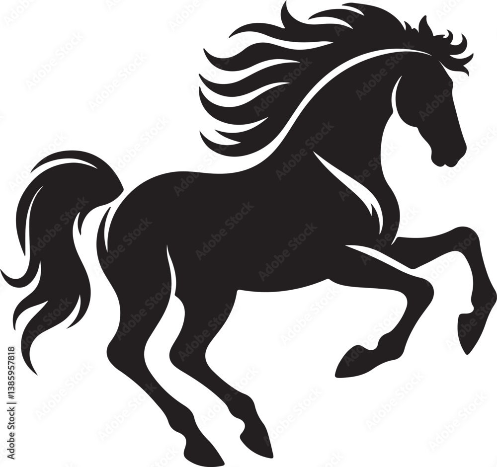 Horse black silhouette vector Horse black silhouette vector