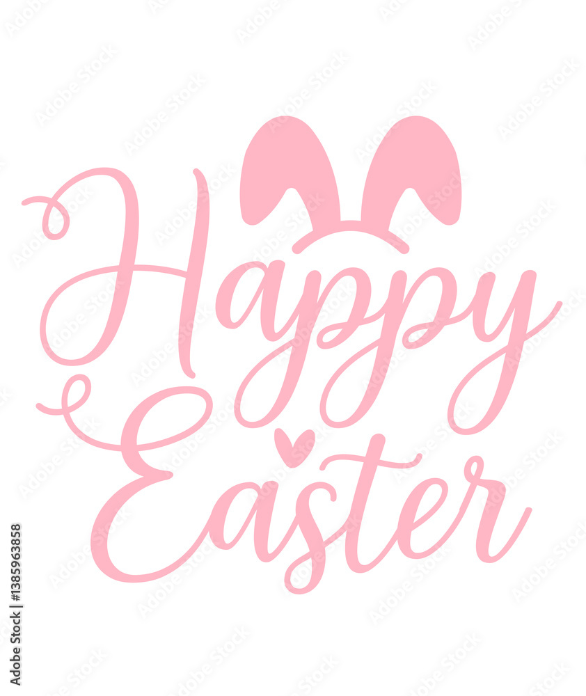 Happy Easter typography clip art design on plain white transparent isolated background for card, shirt, hoodie, sweatshirt, apparel, tag, mug, icon, poster or badge Happy Easter typography clip art design on plain white transparent isolated background for card, shirt, hoodie, sweatshirt, apparel, tag, mug, icon, poster or badge