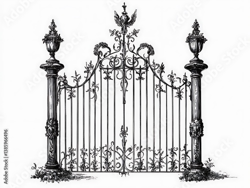 Ornate Iron Gate Design (2)