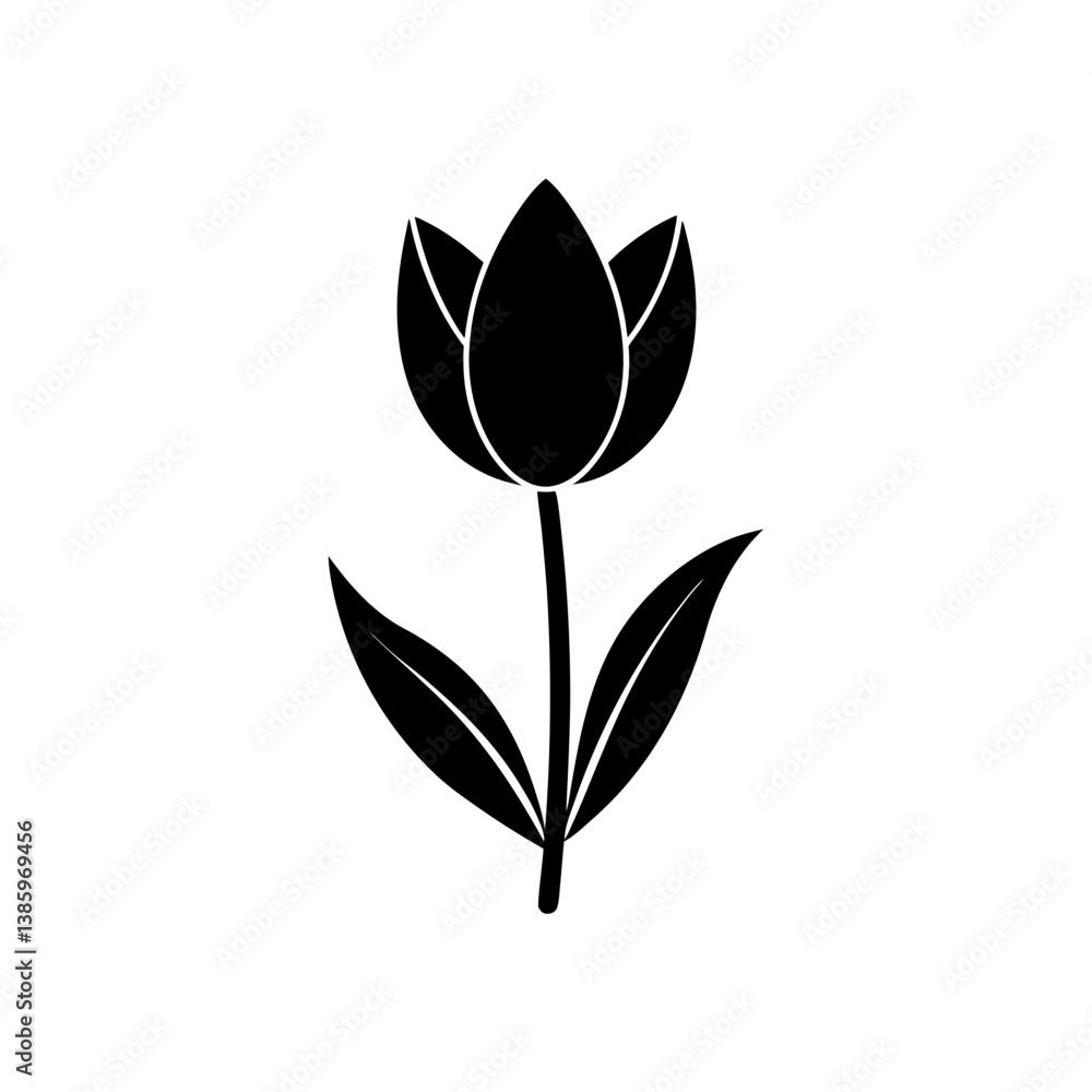 Obraz premium black and white flower