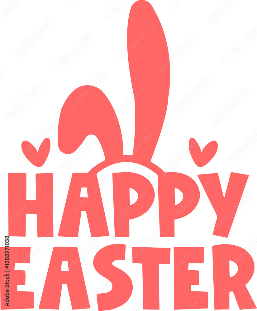 Happy Easter typography clip art design on plain white transparent isolated background for card, shirt, hoodie, sweatshirt, apparel, tag, mug, icon, poster or badge Happy Easter typography clip art design on plain white transparent isolated background for card, shirt, hoodie, sweatshirt, apparel, tag, mug, icon, poster or badge