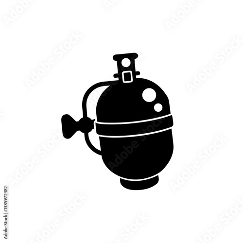 old barrel with a gas pump