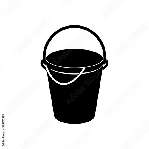 blue bucket isolated on white