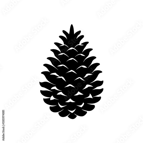 vector illustration of a pine cone
