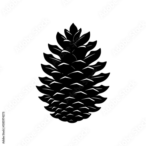 vector illustration of a pine cone