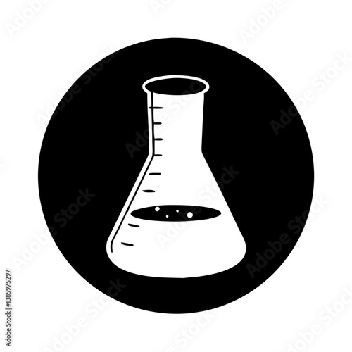 beaker icon, beaker silhouette vector illustration-simple silhouette illustration of beaker, perfect for beaker logos and icons