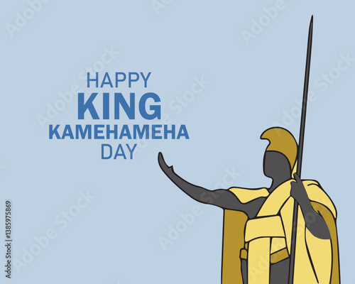 king kamehameha day banner template.