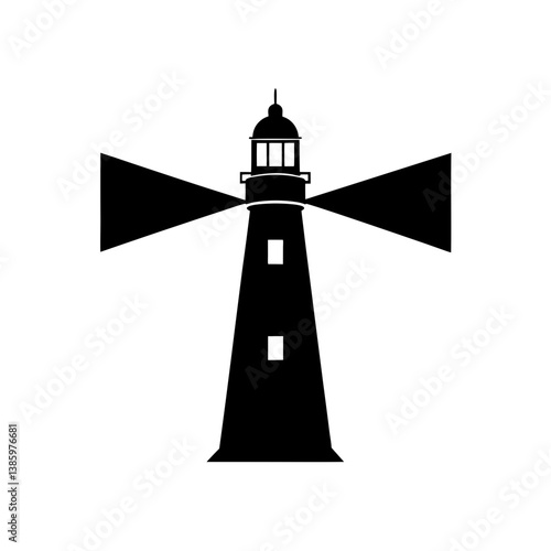 lighthouse silhouette vector illustration