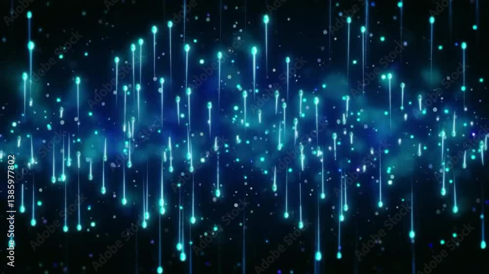Magic background video with glowing blue particle Magic background video with glowing blue particle