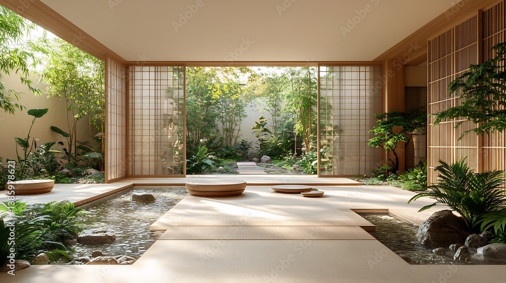 Zen Garden Japanese Interior Design.