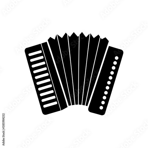 accordion isolated on white