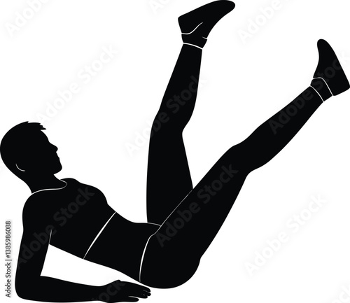 silhouette of a woman doing yoga