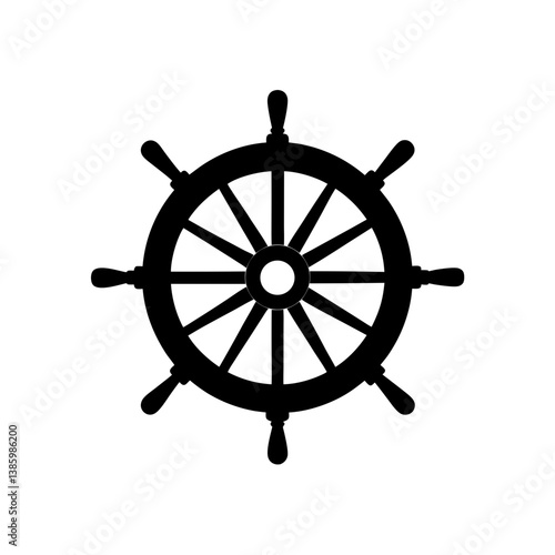 steering wheel on a white background