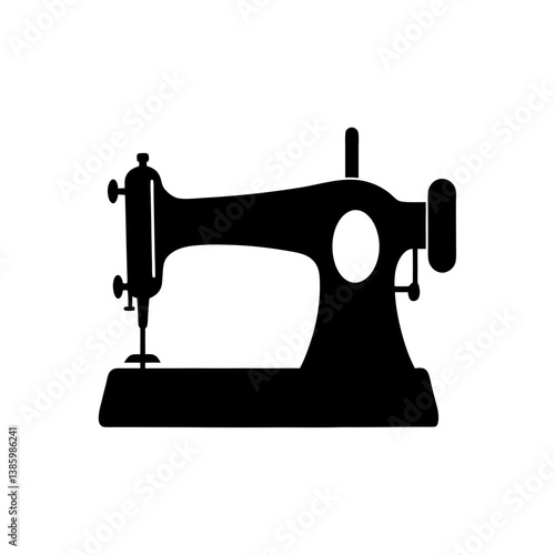 vintage sewing machine isolated