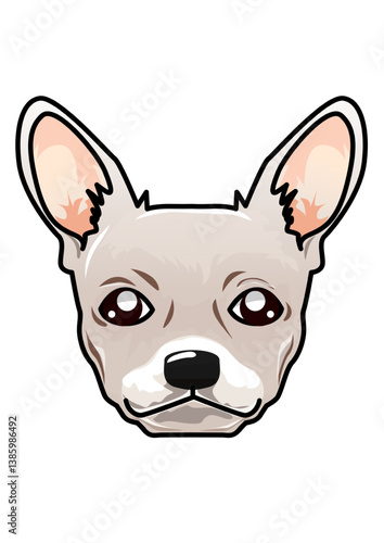 Illustration of a head of chihuahua