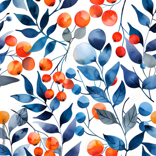 seamless background with leaves