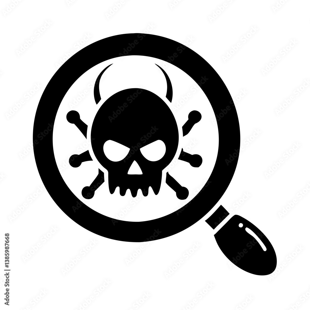 malware detection icon, malware detection silhouette vector illustration-simple silhouette illustration of malware detection, perfect for malware detection logos and icons malware detection icon, malware detection silhouette vector illustration-simple silhouette illustration of malware detection, perfect for malware detection logos and icons