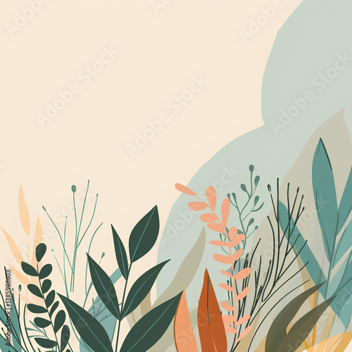 abstract floral background with flowers