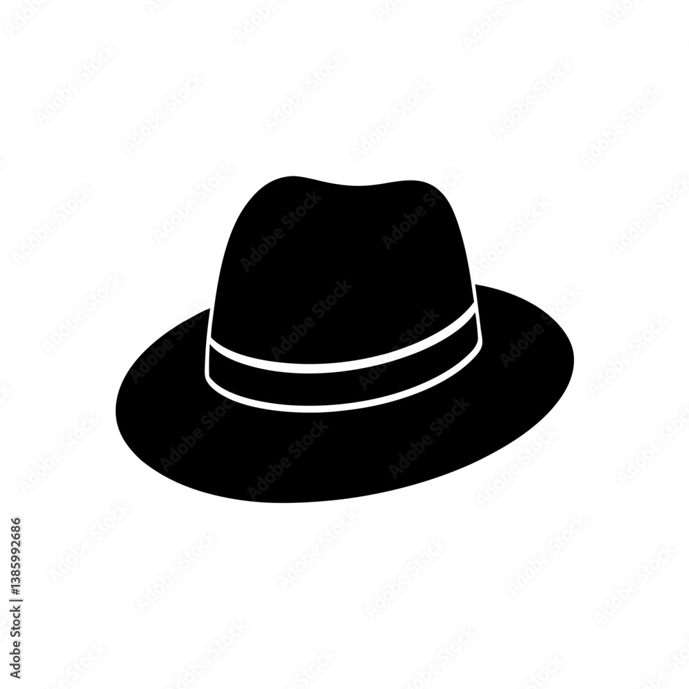black hat isolated on white black hat isolated on white