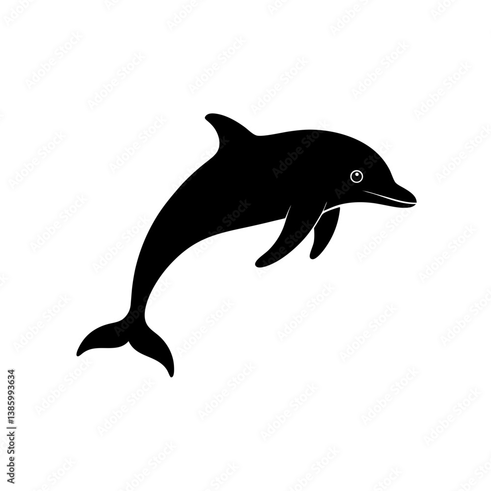 Obraz premium silhouette of a dolphin