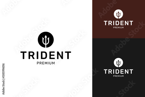 Trident logo design template vector illustration idea