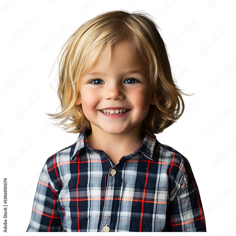 A portrait of a little boy on transparent background A portrait of a little boy on transparent background