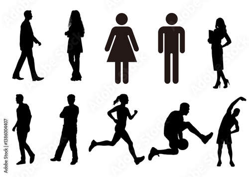 man and woman vector