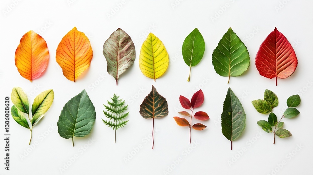 Obraz premium Colorful leaves arranged