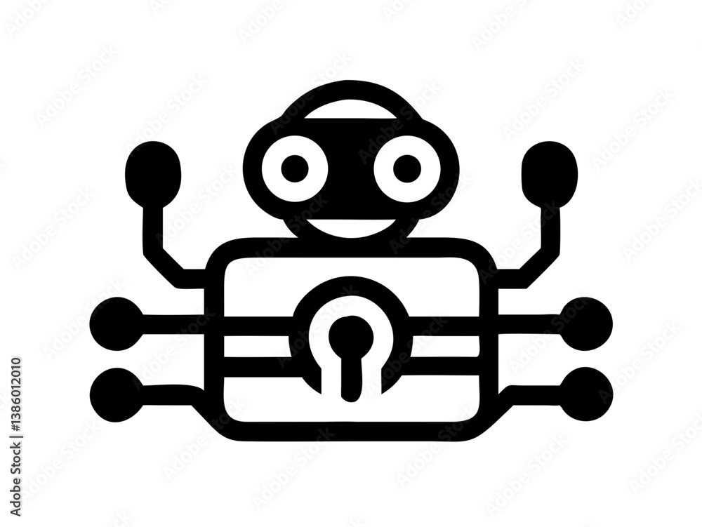 robot logo vector design robot logo vector design