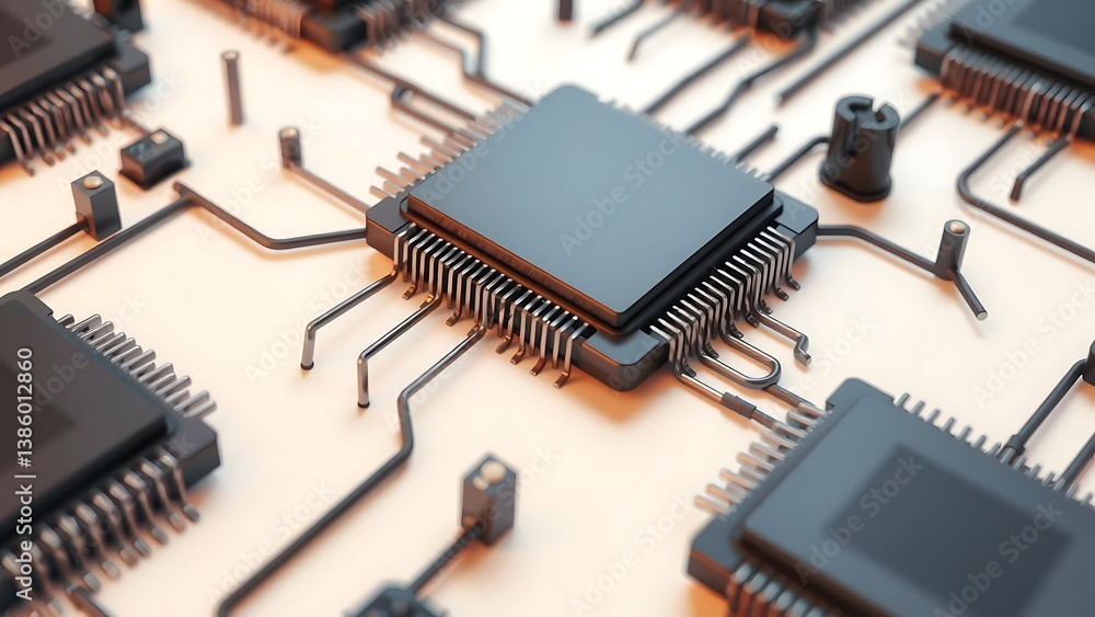 CPU computer microchips CPU computer microchips