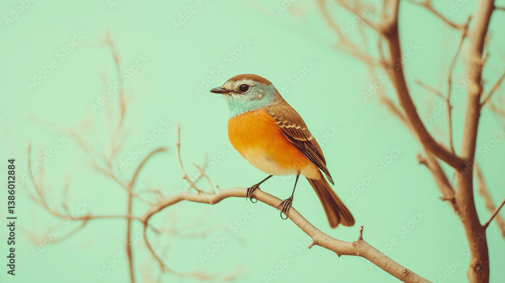 Fototapeta premium bird sitting on the branch