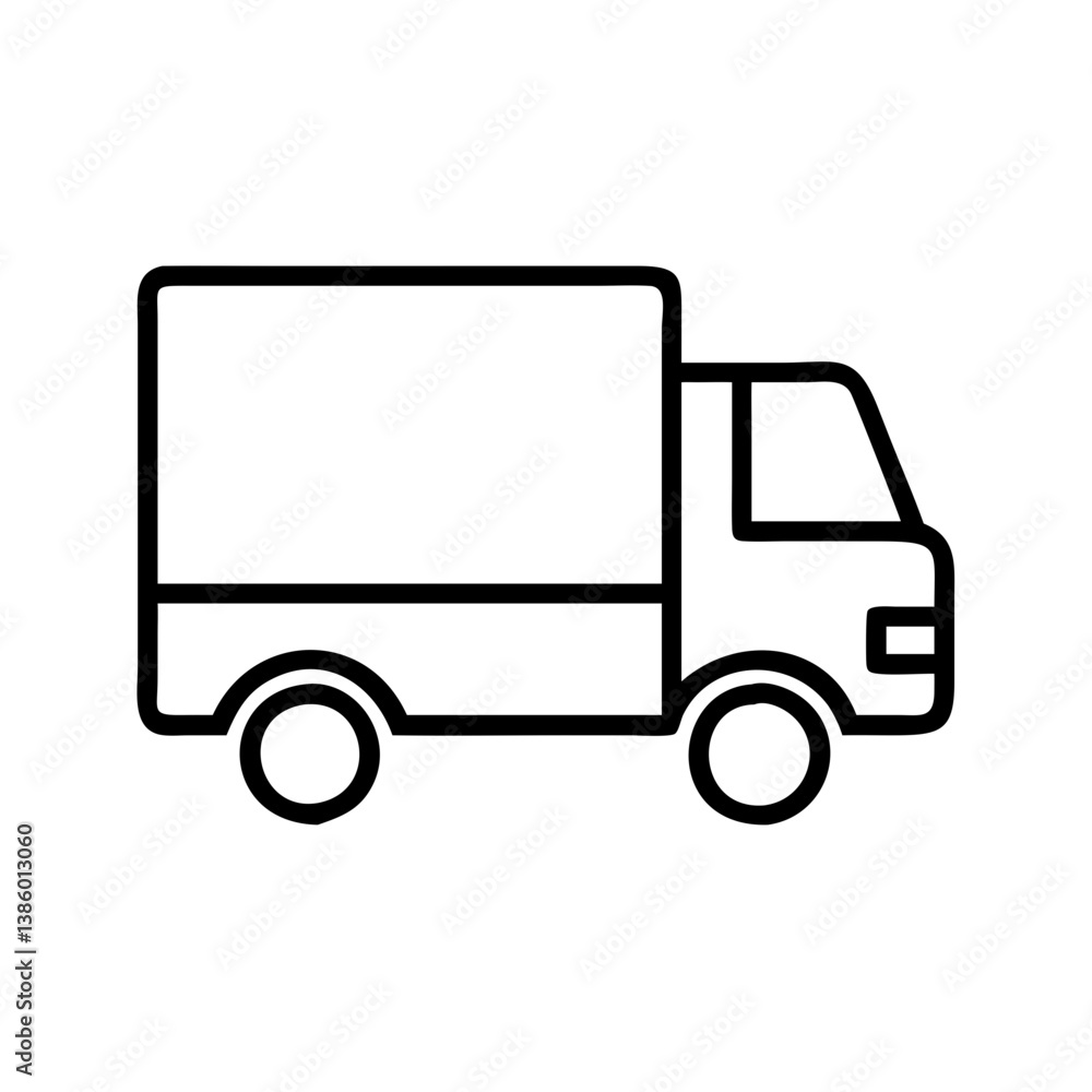 Delivery truck icon vector illustration for logistics and transportation services design needs exactly Delivery truck icon vector illustration for logistics and transportation services design needs exactly