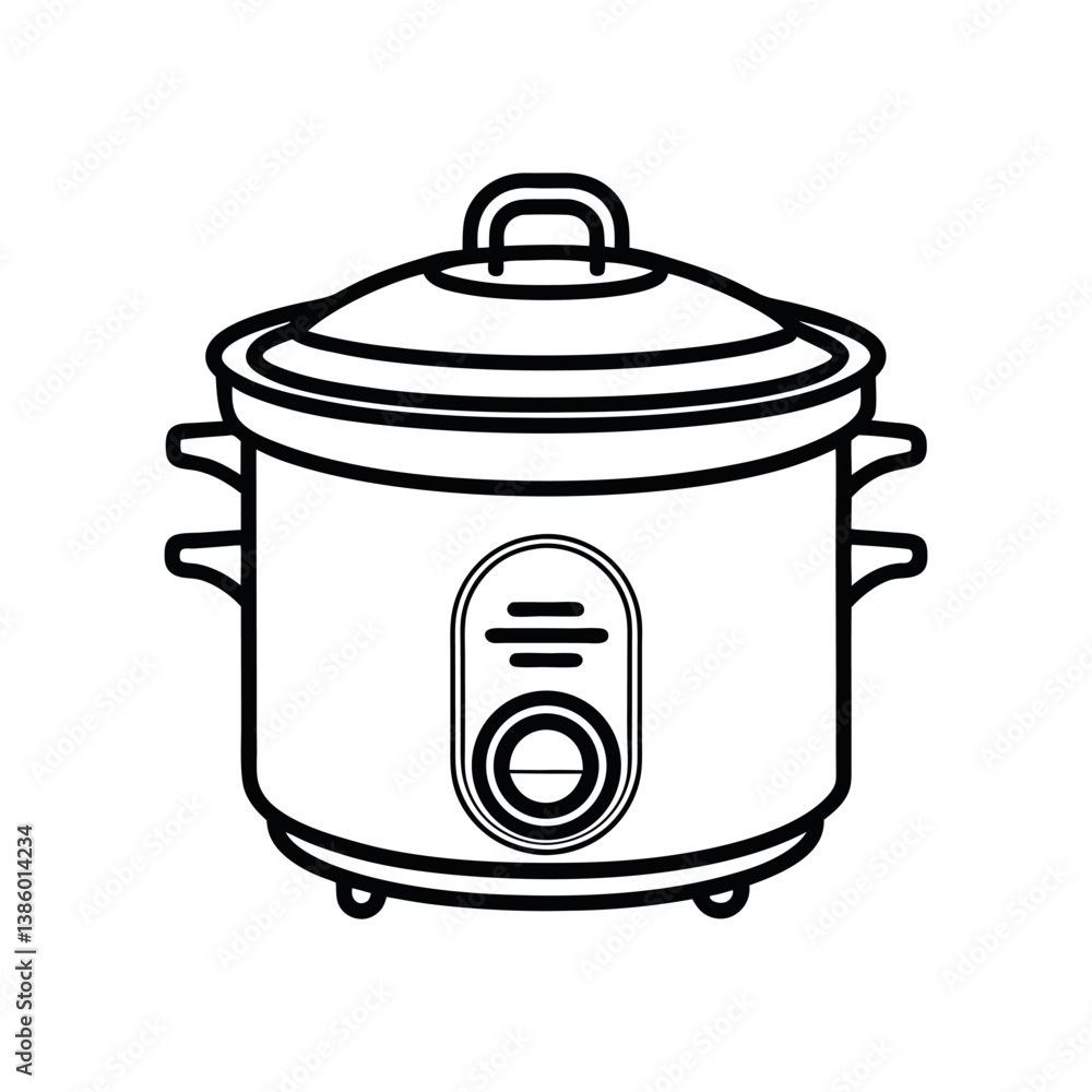 Outline Vector of Slow Cooker for Kitchen Design
Outline Vector of Slow Cooker for Kitchen Design