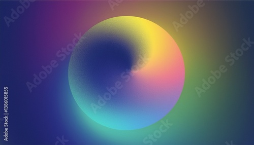 color gradient gradation circle grain noise texture holographic blur abstract background color gradient blend mesh of neon iridescent colors gradation