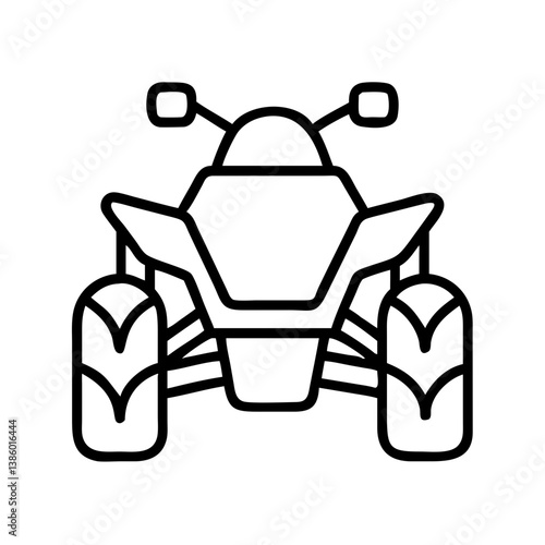 Download atv quad bike vector icon all terrain vehicle outline drawing for graphic design and more uses