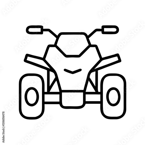 Explore the trails with this atv quad bike outline vector perfect for off road adventures and designs