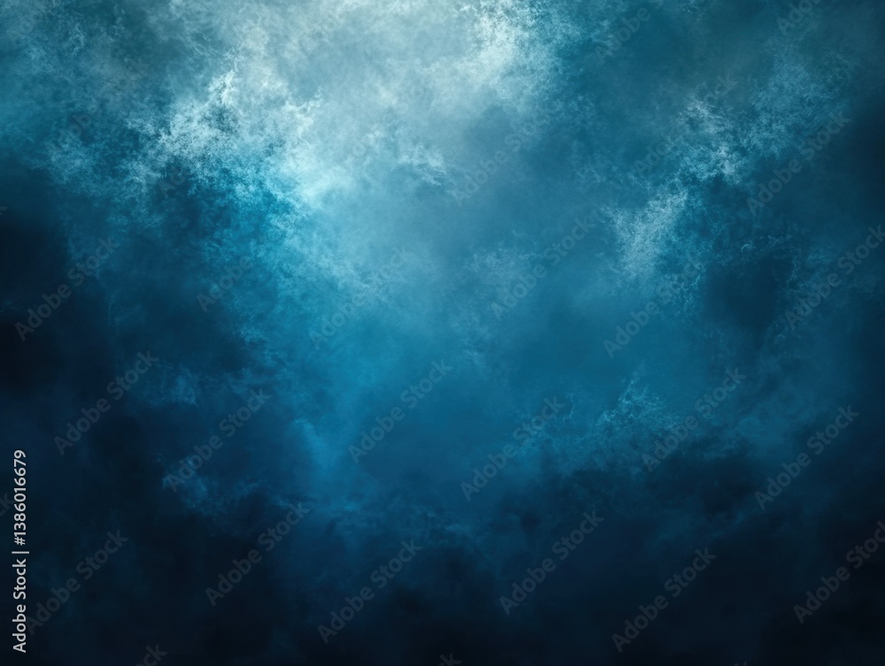 Deep teal underwater abstract with swirling clouds and light rays creating a serene and mysterious ambiance perfect for backgrounds Deep teal underwater abstract with swirling clouds and light rays creating a serene and mysterious ambiance perfect for backgrounds