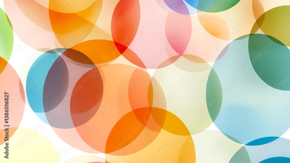 Vibrant Abstract Background of Overlapping Circles in Red Yellow Blue and Green Colors with Translucent Effect on White Vibrant Abstract Background of Overlapping Circles in Red Yellow Blue and Green Colors with Translucent Effect on White