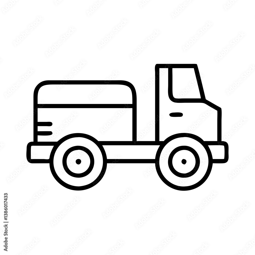Outline style truck vector illustration for transportation and delivery services clip art icon image px Outline style truck vector illustration for transportation and delivery services clip art icon image px