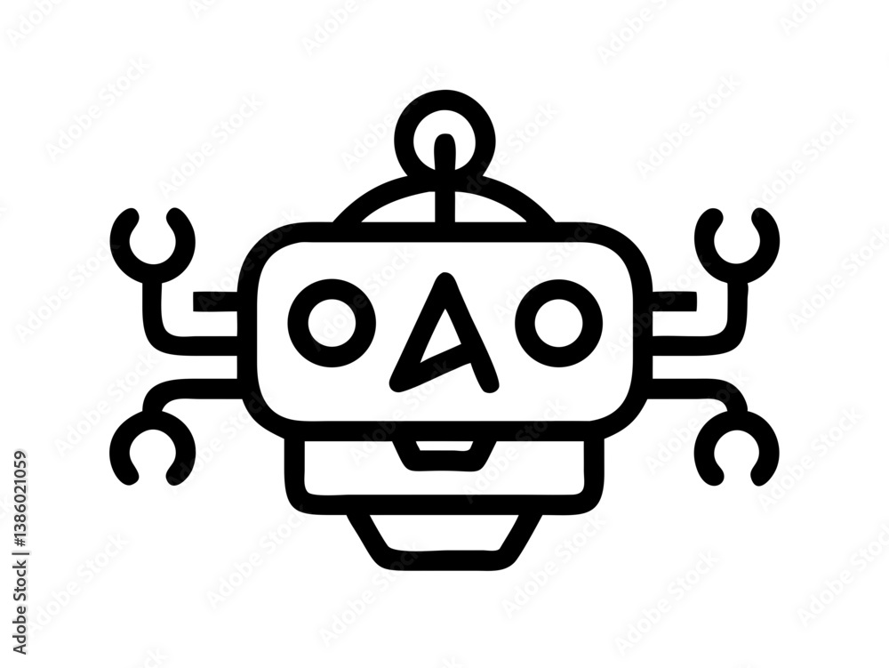 Fototapeta premium robot logo vector design