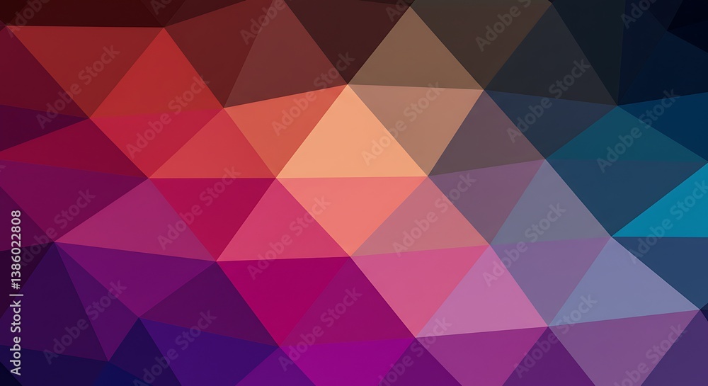 Obraz premium Crimson Facets AI Generated