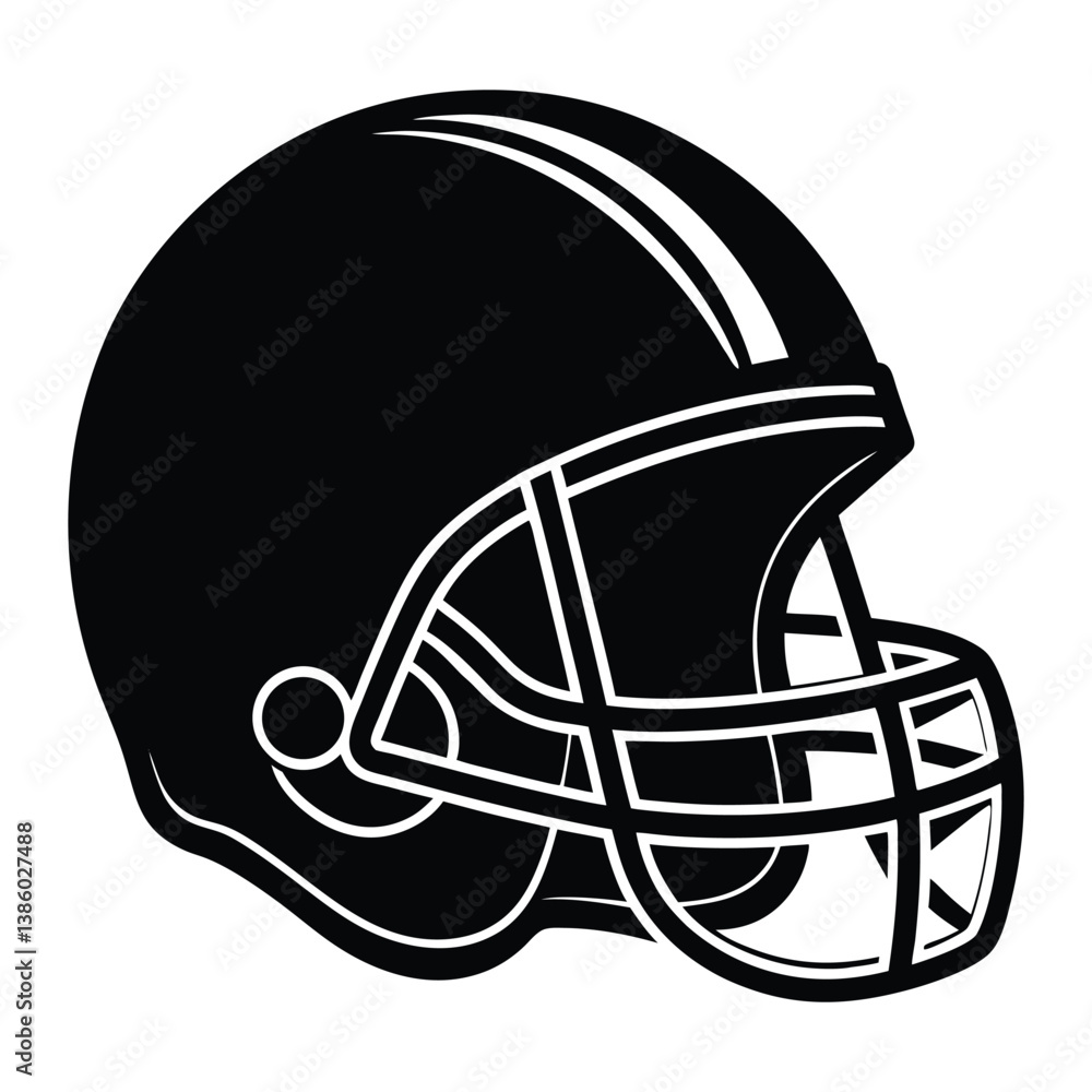 Naklejka premium american football helmet vector illustration