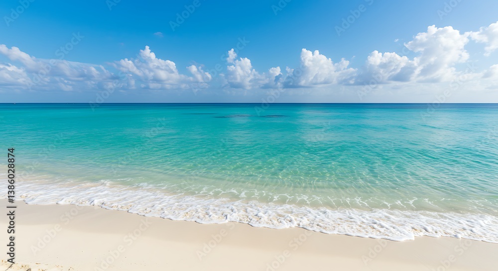 Fototapeta premium Azure Embrace: Midday Serenity AI Generated
