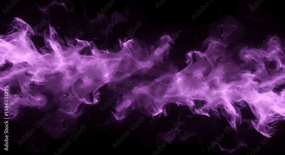 Fototapeta premium Amethyst Smoke Dance AI Generated