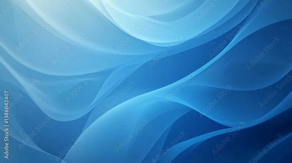 Obraz premium Modern Soft Abstract Textured Background. Abstract blue waves with a smooth gradient background. Fresh and simple blue waves